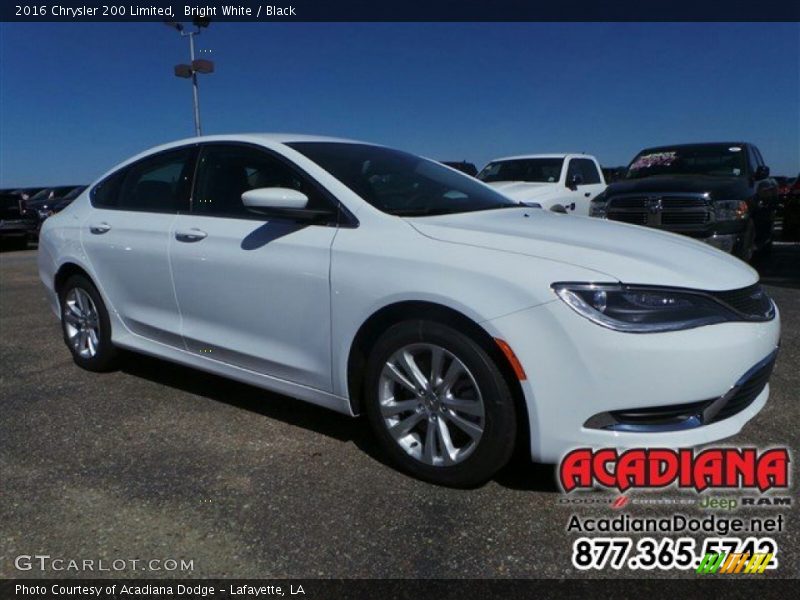 Bright White / Black 2016 Chrysler 200 Limited