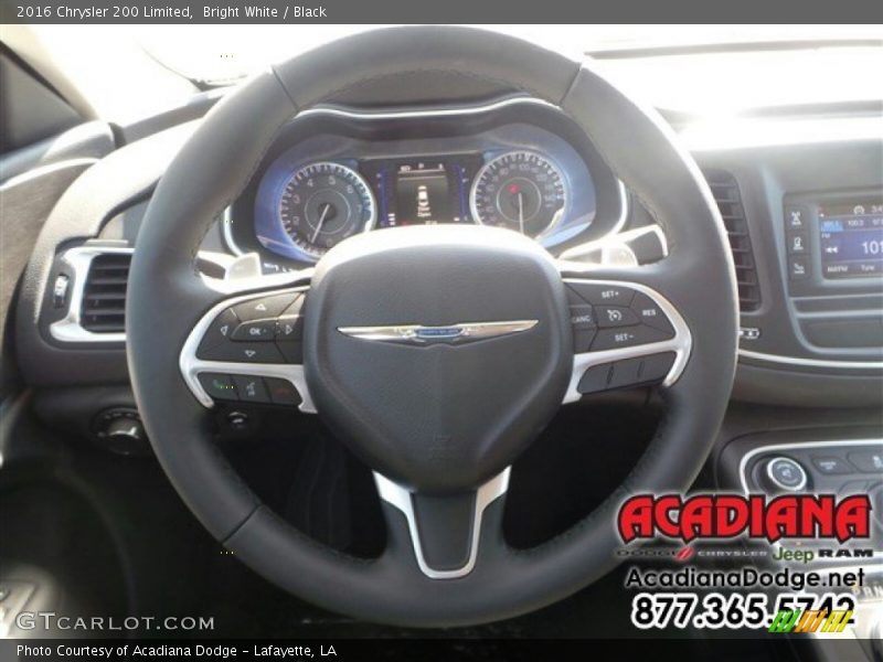 Bright White / Black 2016 Chrysler 200 Limited