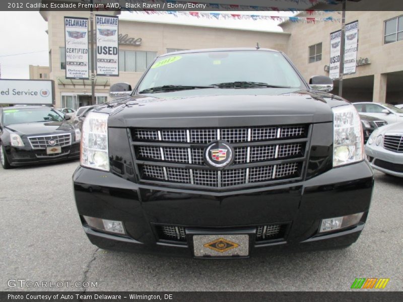 Black Raven / Ebony/Ebony 2012 Cadillac Escalade Premium AWD