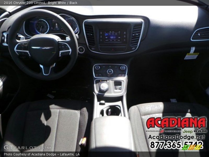 Bright White / Black 2016 Chrysler 200 Limited