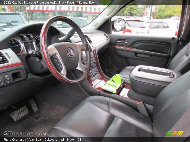 Black Raven / Ebony/Ebony 2012 Cadillac Escalade Premium AWD