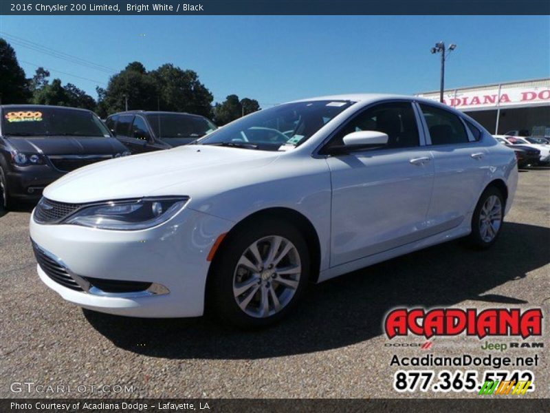 Bright White / Black 2016 Chrysler 200 Limited