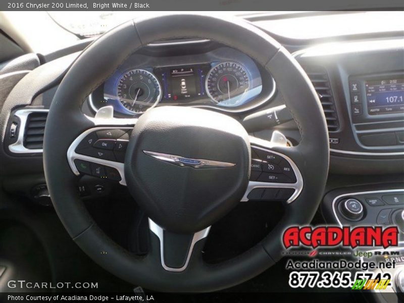 Bright White / Black 2016 Chrysler 200 Limited