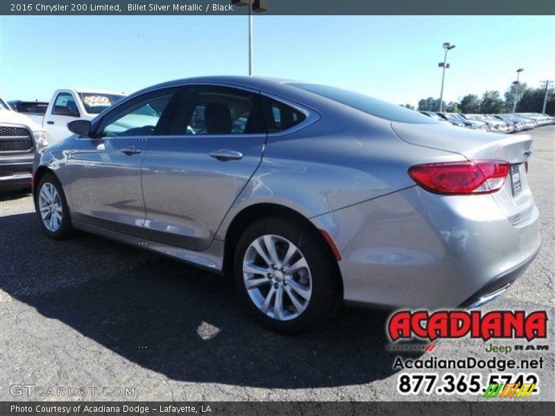 Billet Silver Metallic / Black 2016 Chrysler 200 Limited
