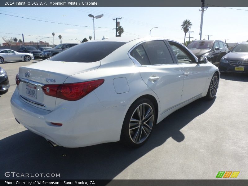 Moonlight White / Graphite 2014 Infiniti Q 50S 3.7