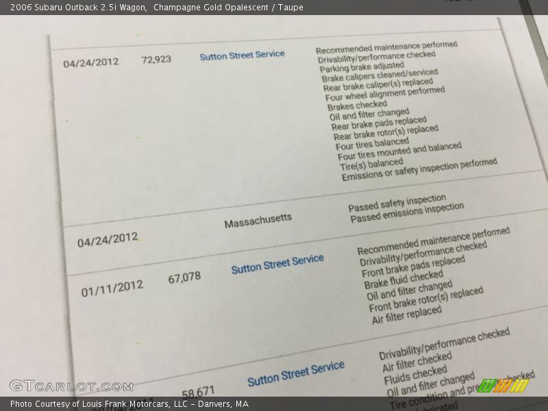 Champagne Gold Opalescent / Taupe 2006 Subaru Outback 2.5i Wagon