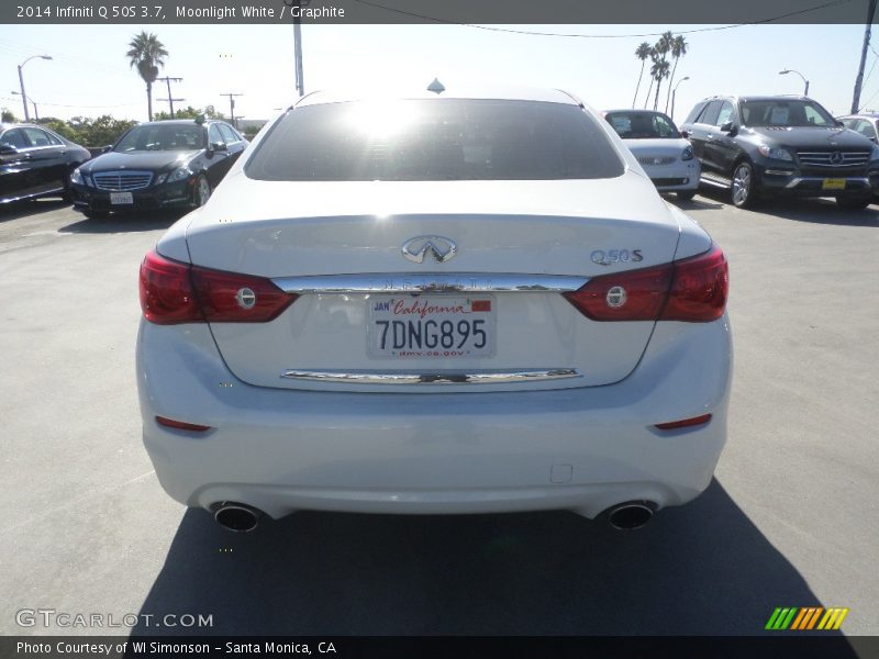 Moonlight White / Graphite 2014 Infiniti Q 50S 3.7