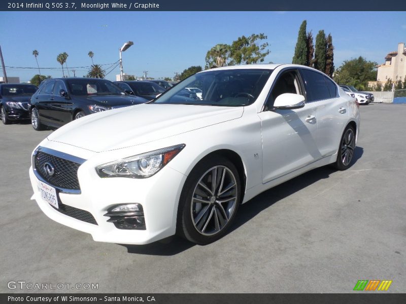 Moonlight White / Graphite 2014 Infiniti Q 50S 3.7