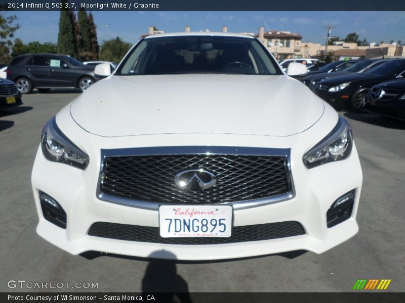 Moonlight White / Graphite 2014 Infiniti Q 50S 3.7