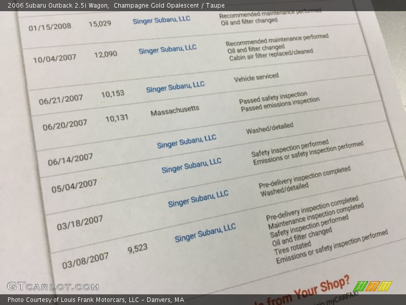 Champagne Gold Opalescent / Taupe 2006 Subaru Outback 2.5i Wagon