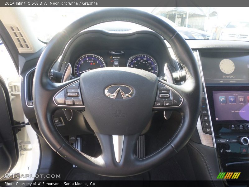 Moonlight White / Graphite 2014 Infiniti Q 50S 3.7