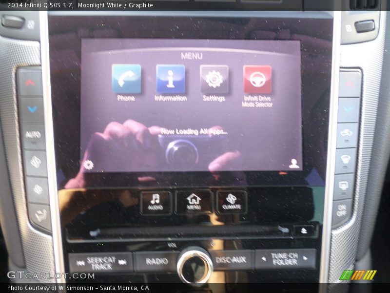 Moonlight White / Graphite 2014 Infiniti Q 50S 3.7