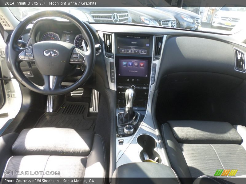 Moonlight White / Graphite 2014 Infiniti Q 50S 3.7