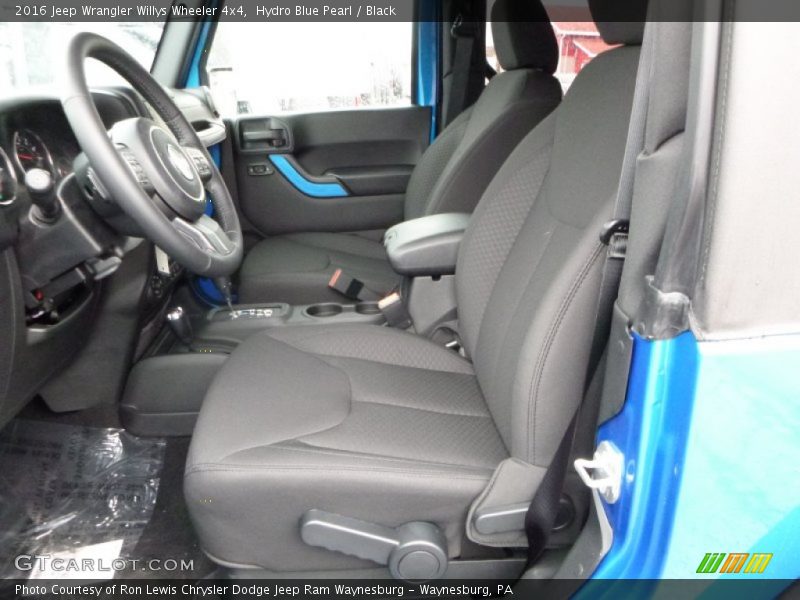Hydro Blue Pearl / Black 2016 Jeep Wrangler Willys Wheeler 4x4