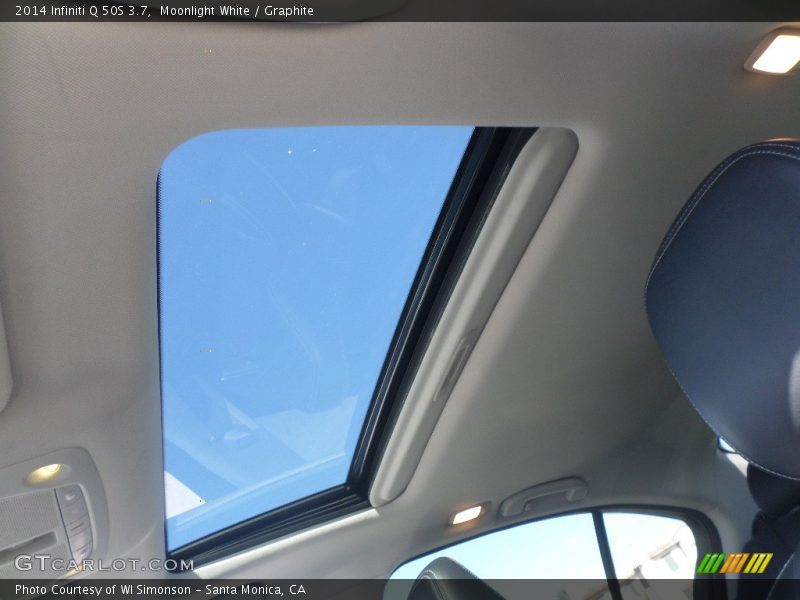 Moonlight White / Graphite 2014 Infiniti Q 50S 3.7