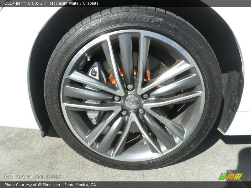 Moonlight White / Graphite 2014 Infiniti Q 50S 3.7