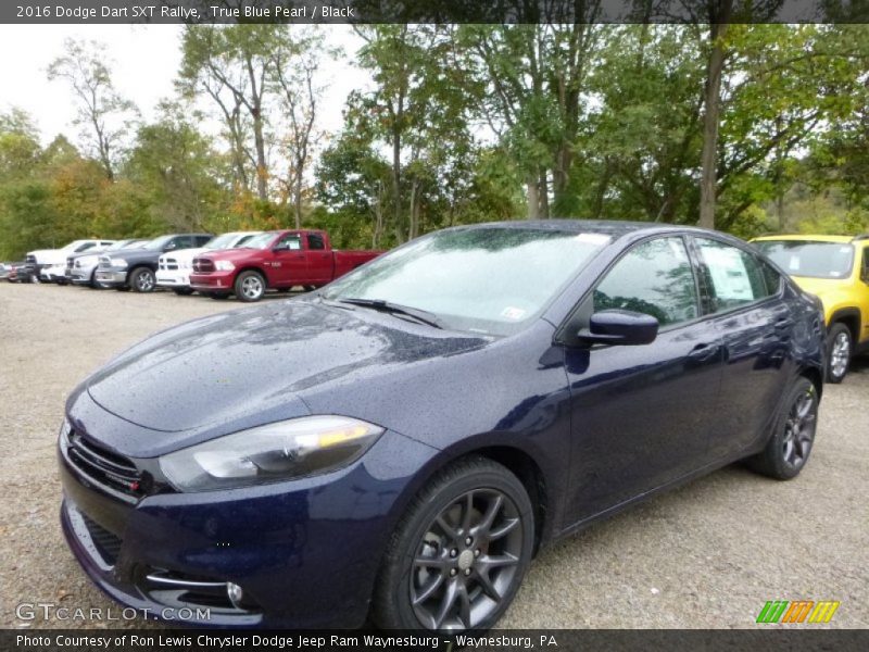 True Blue Pearl / Black 2016 Dodge Dart SXT Rallye