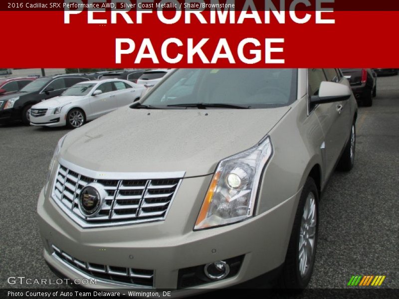 Silver Coast Metallic / Shale/Brownstone 2016 Cadillac SRX Performance AWD