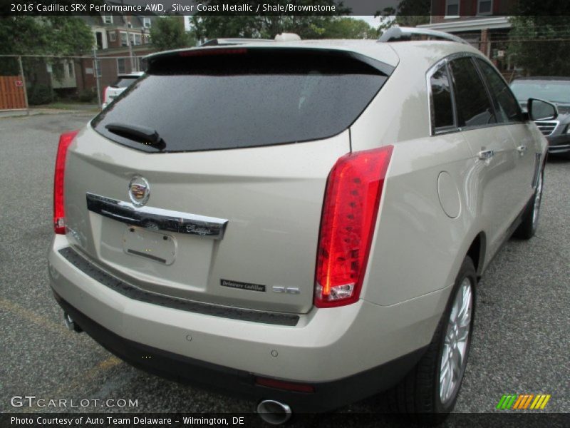 Silver Coast Metallic / Shale/Brownstone 2016 Cadillac SRX Performance AWD