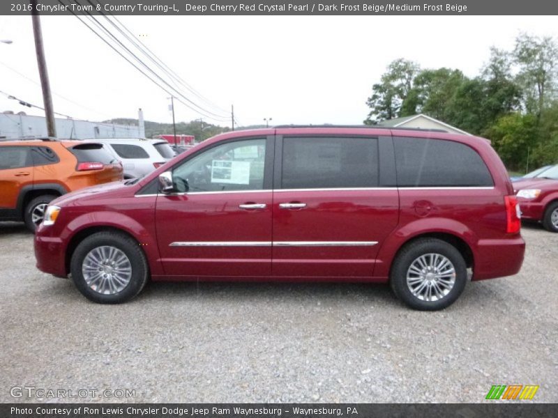 Deep Cherry Red Crystal Pearl / Dark Frost Beige/Medium Frost Beige 2016 Chrysler Town & Country Touring-L