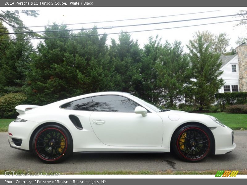 White / Black 2014 Porsche 911 Turbo S Coupe