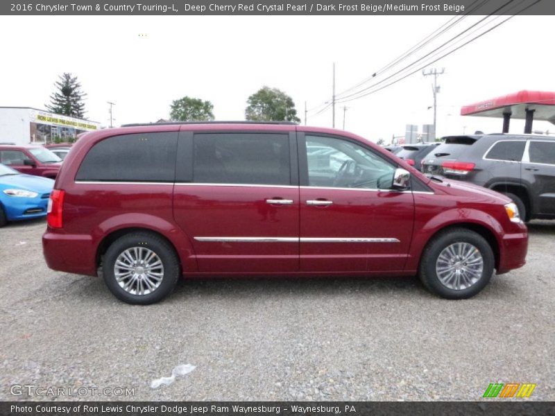 Deep Cherry Red Crystal Pearl / Dark Frost Beige/Medium Frost Beige 2016 Chrysler Town & Country Touring-L