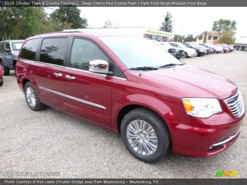 Deep Cherry Red Crystal Pearl / Dark Frost Beige/Medium Frost Beige 2016 Chrysler Town & Country Touring-L