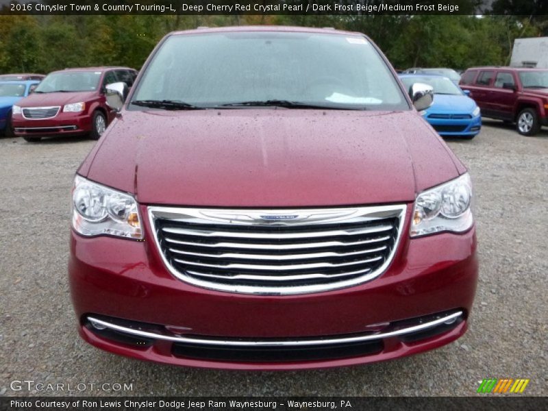 Deep Cherry Red Crystal Pearl / Dark Frost Beige/Medium Frost Beige 2016 Chrysler Town & Country Touring-L