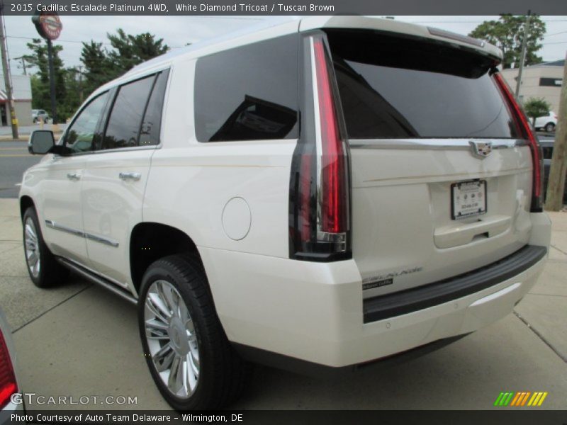 White Diamond Tricoat / Tuscan Brown 2015 Cadillac Escalade Platinum 4WD