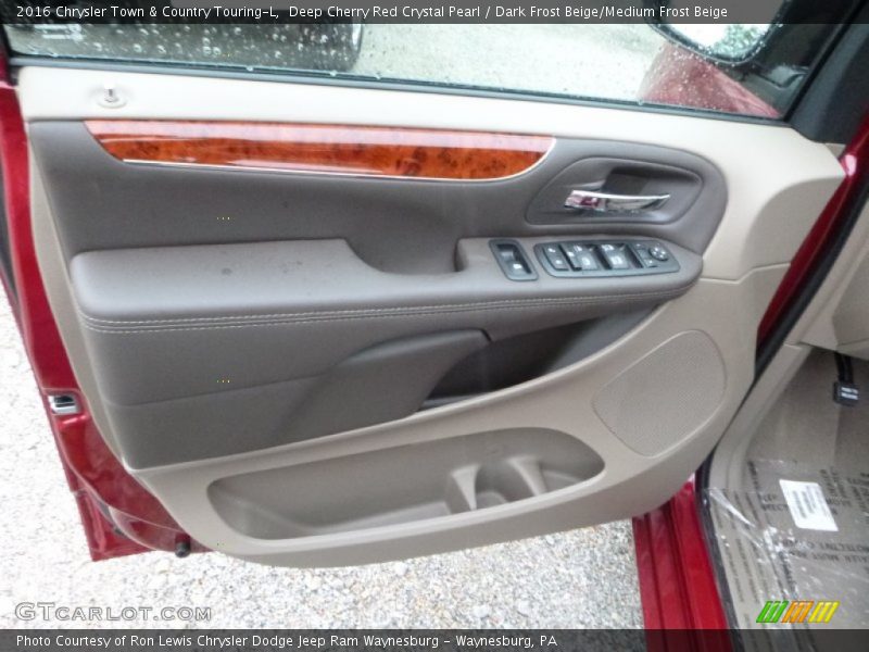 Deep Cherry Red Crystal Pearl / Dark Frost Beige/Medium Frost Beige 2016 Chrysler Town & Country Touring-L
