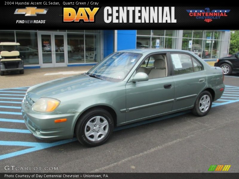 Quartz Green / Gray 2004 Hyundai Accent GL Sedan