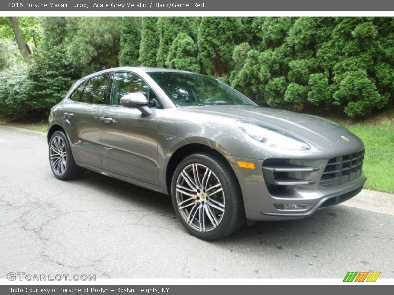 Agate Grey Metallic / Black/Garnet Red 2016 Porsche Macan Turbo