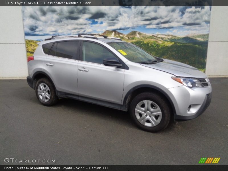 Classic Silver Metallic / Black 2015 Toyota RAV4 LE