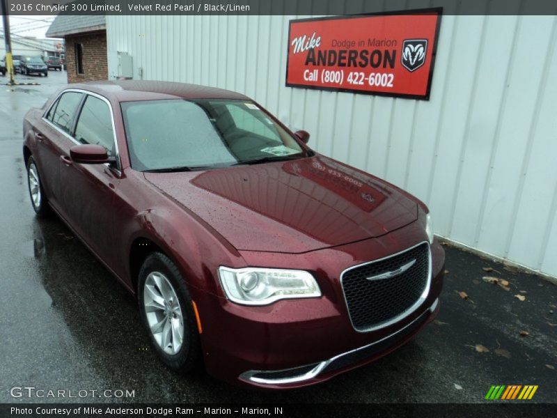 Velvet Red Pearl / Black/Linen 2016 Chrysler 300 Limited