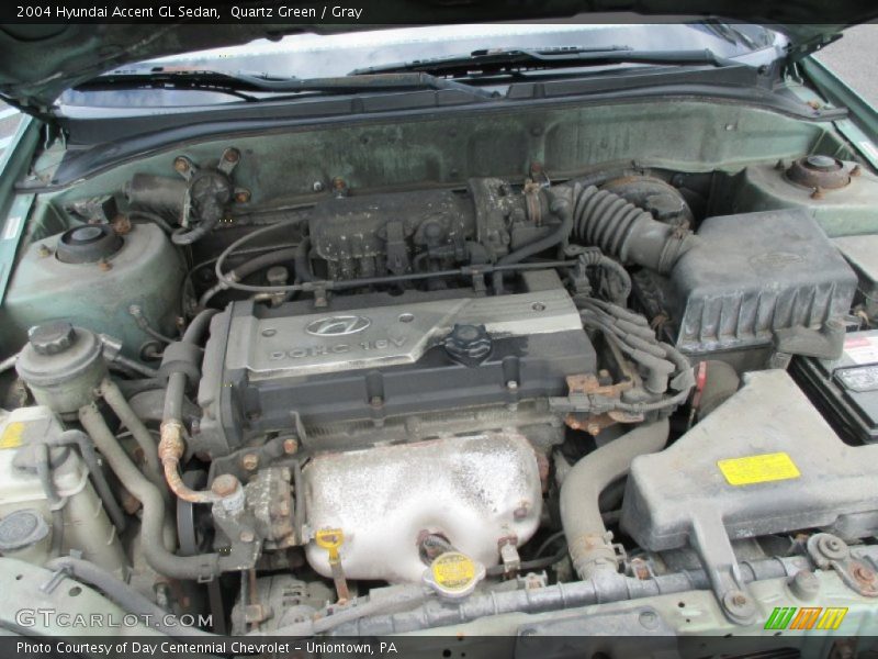 Quartz Green / Gray 2004 Hyundai Accent GL Sedan