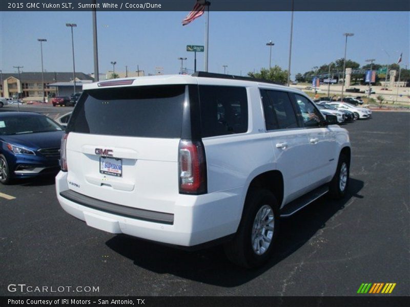 Summit White / Cocoa/Dune 2015 GMC Yukon SLT