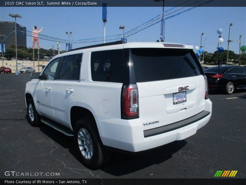 Summit White / Cocoa/Dune 2015 GMC Yukon SLT