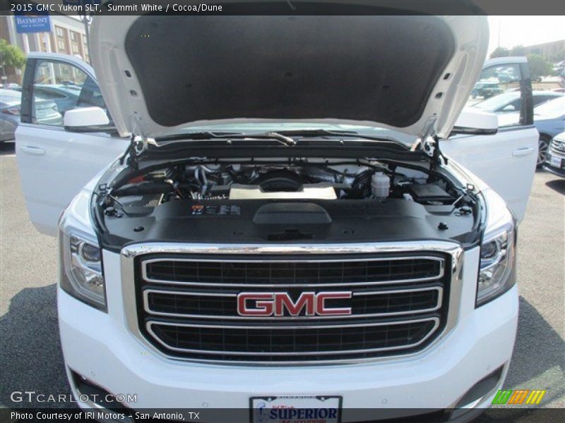 Summit White / Cocoa/Dune 2015 GMC Yukon SLT