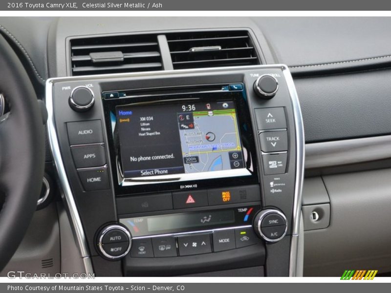 Navigation of 2016 Camry XLE