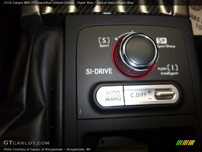 Controls of 2016 WRX STI HyperBlue Limited Edition