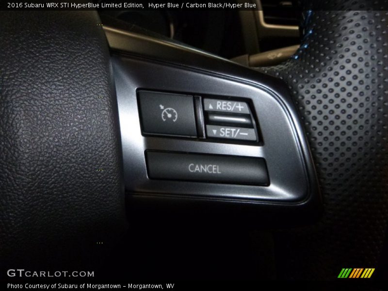 Controls of 2016 WRX STI HyperBlue Limited Edition