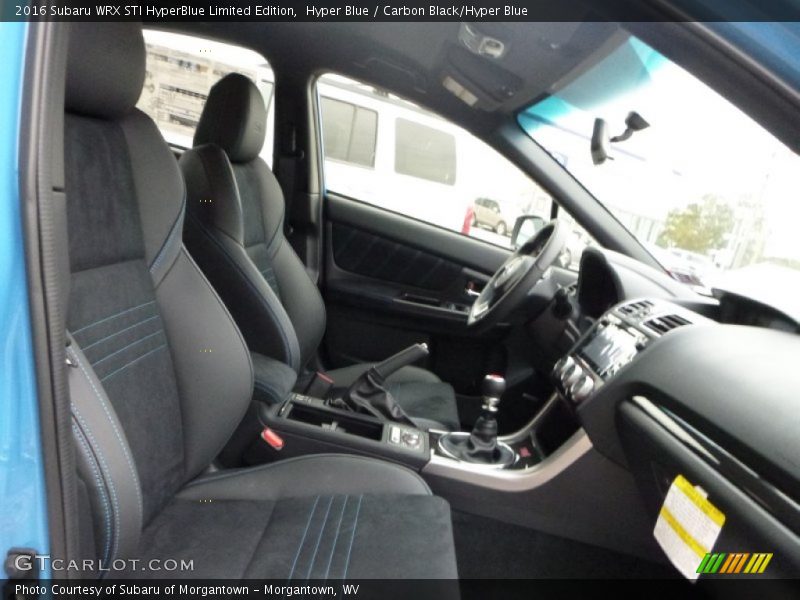 Front Seat of 2016 WRX STI HyperBlue Limited Edition