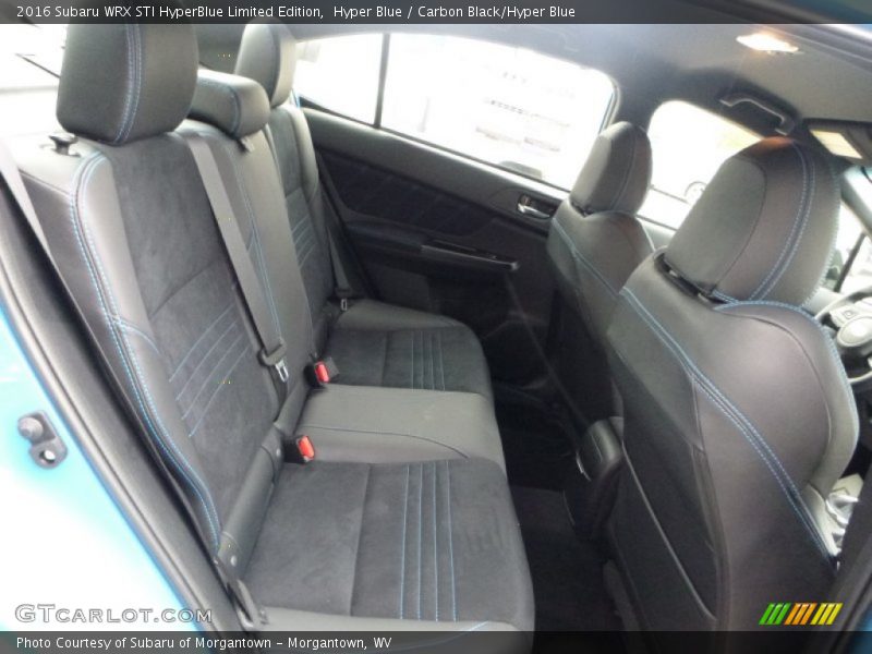 Rear Seat of 2016 WRX STI HyperBlue Limited Edition