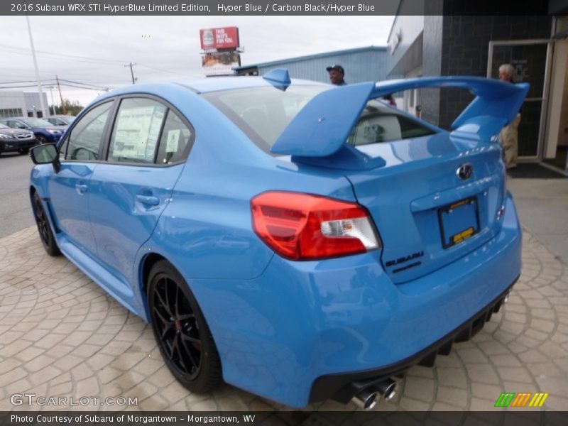 Hyper Blue / Carbon Black/Hyper Blue 2016 Subaru WRX STI HyperBlue Limited Edition
