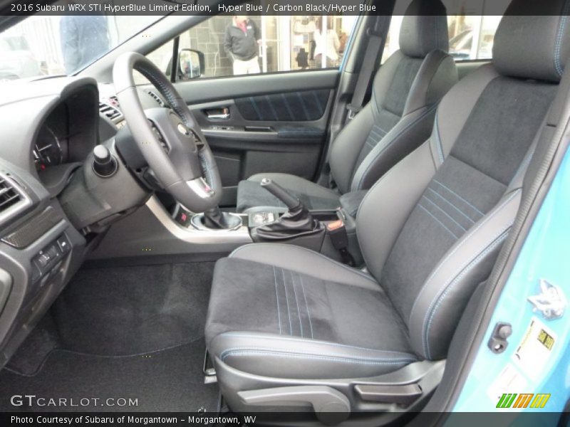 Front Seat of 2016 WRX STI HyperBlue Limited Edition