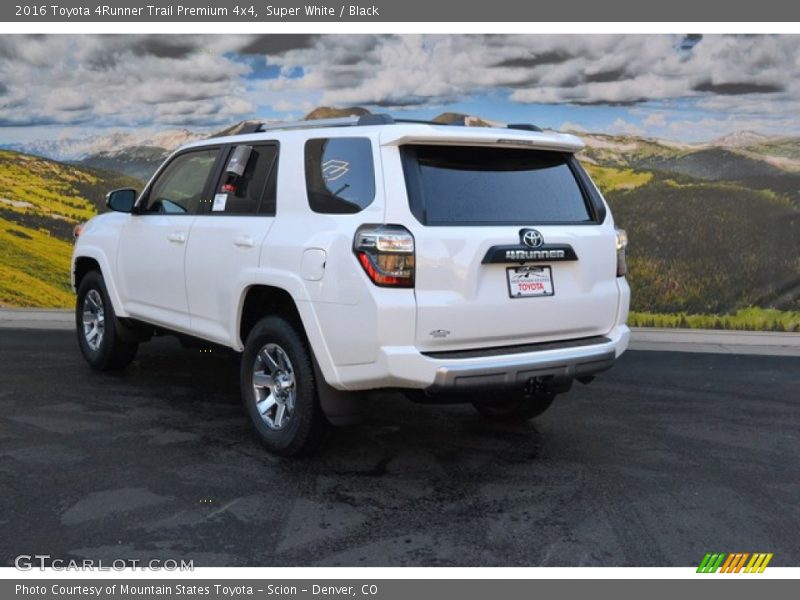 Super White / Black 2016 Toyota 4Runner Trail Premium 4x4