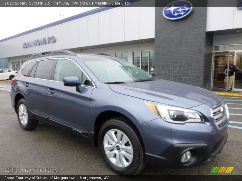 Twilight Blue Metallic / Slate Black 2016 Subaru Outback 2.5i Premium