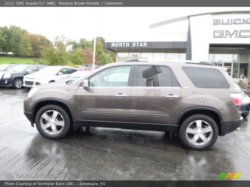 Medium Brown Metallic / Cashmere 2012 GMC Acadia SLT AWD