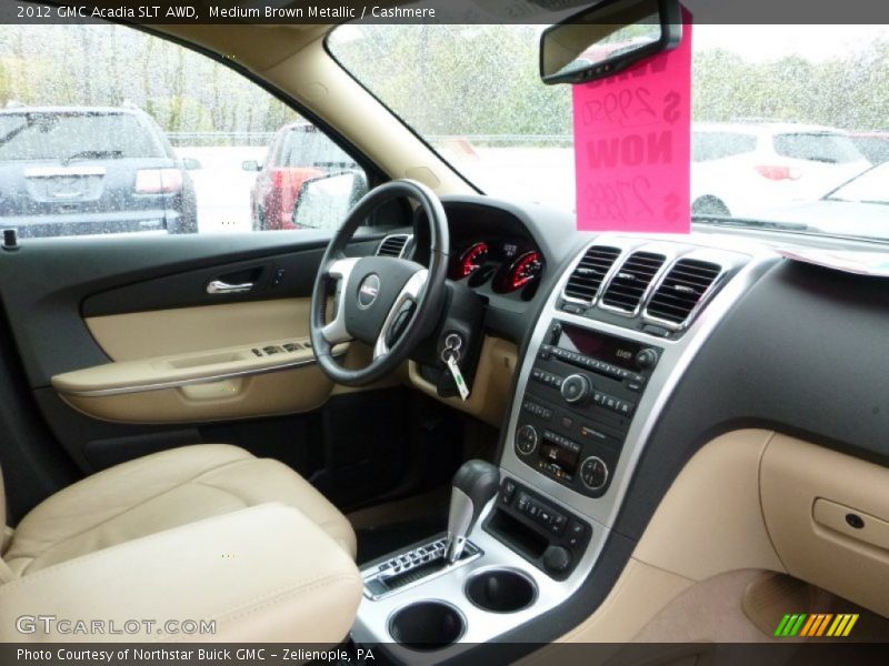 Medium Brown Metallic / Cashmere 2012 GMC Acadia SLT AWD