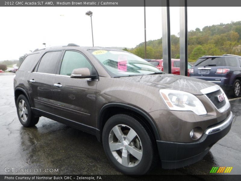 Medium Brown Metallic / Cashmere 2012 GMC Acadia SLT AWD